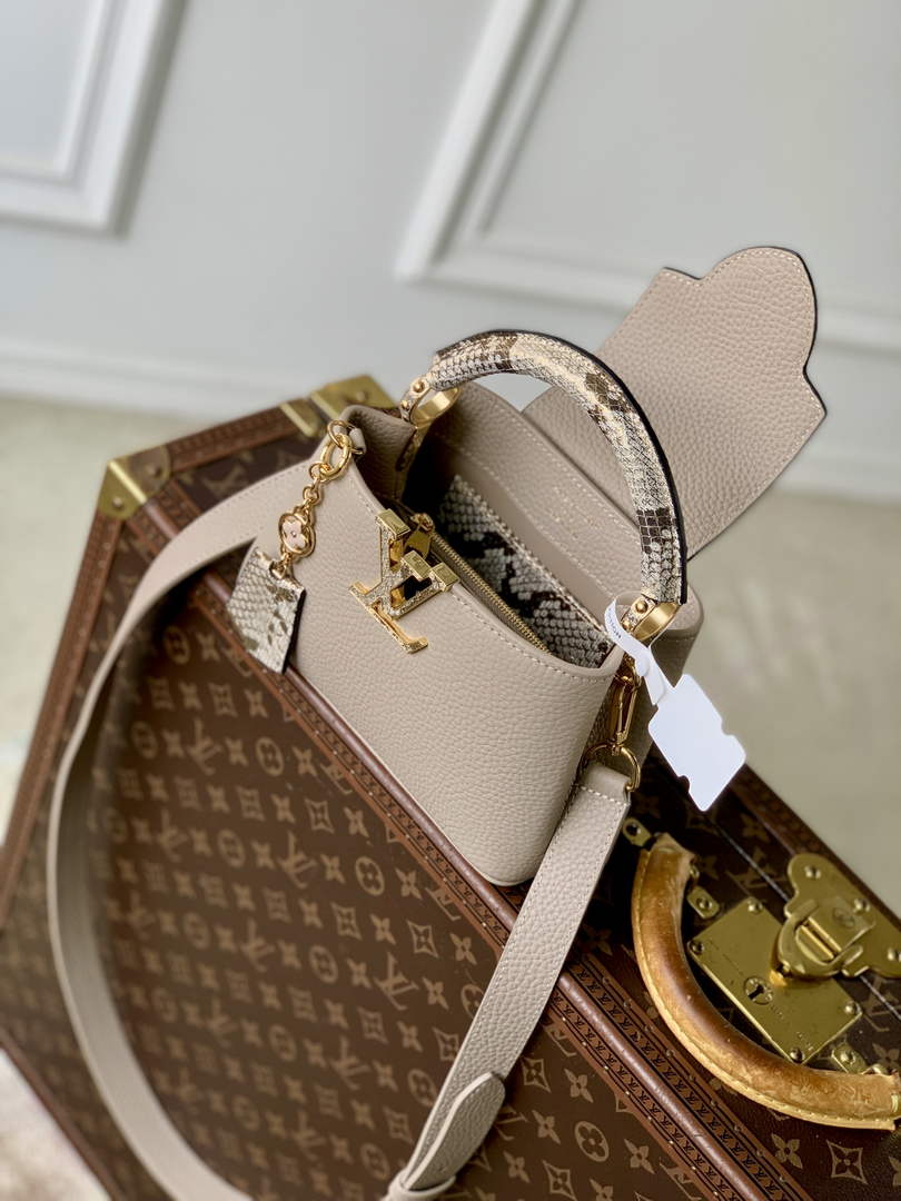 Louis Vuitton Capucines Mini Bag, M24729 In Taurillon Leather