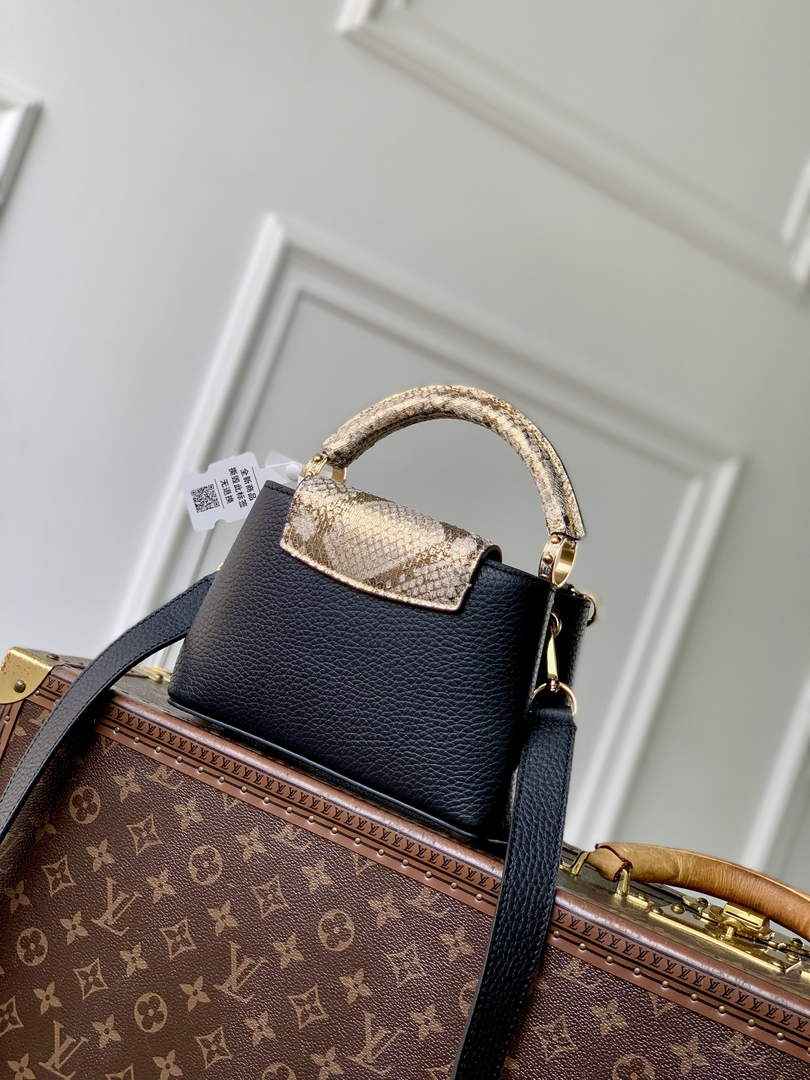 Louis Vuitton Capucines Mini Bag, M24729 In Taurillon Leather