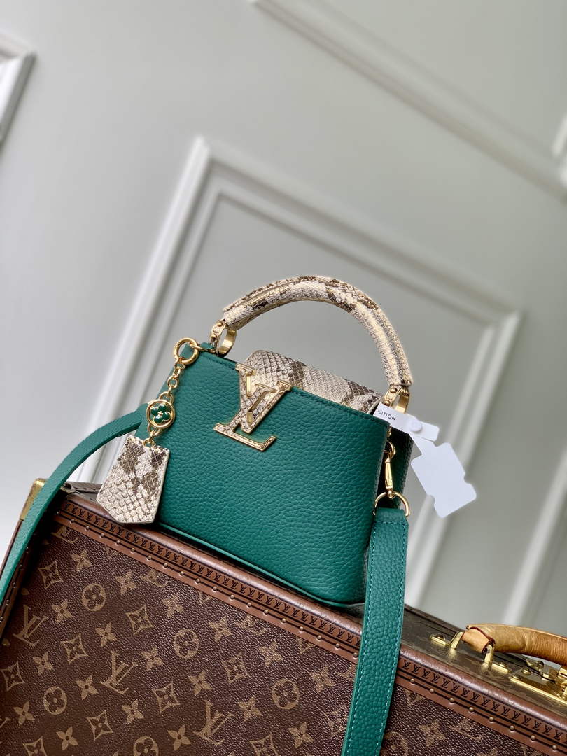 Louis Vuitton Capucines Mini Bag, M24729 In Taurillon Leather