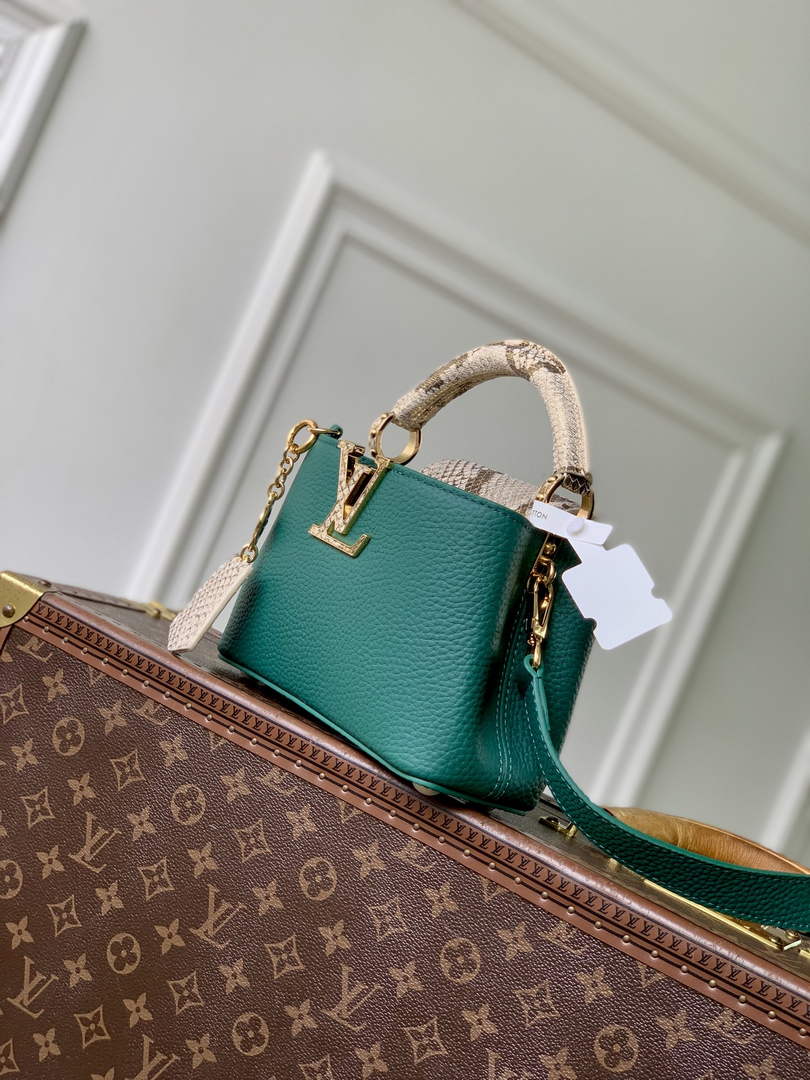 Louis Vuitton Capucines Mini Bag, M24729 In Taurillon Leather
