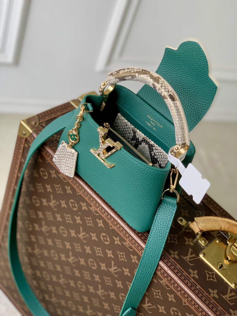 Louis Vuitton Capucines Mini Bag, M24729 In Taurillon Leather