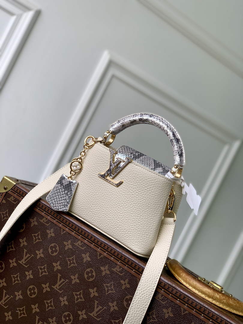 Louis Vuitton Capucines Mini Bag, M24729 In Taurillon Leather