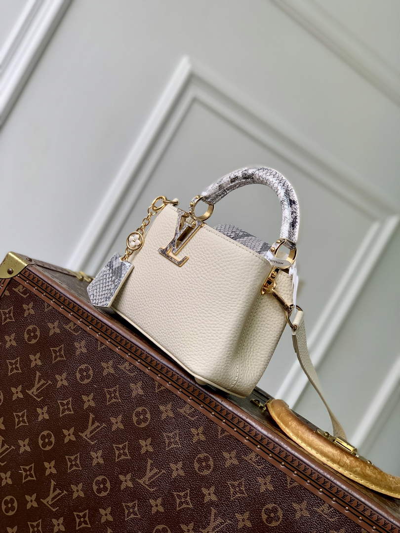 Louis Vuitton Capucines Mini Bag, M24729 In Taurillon Leather