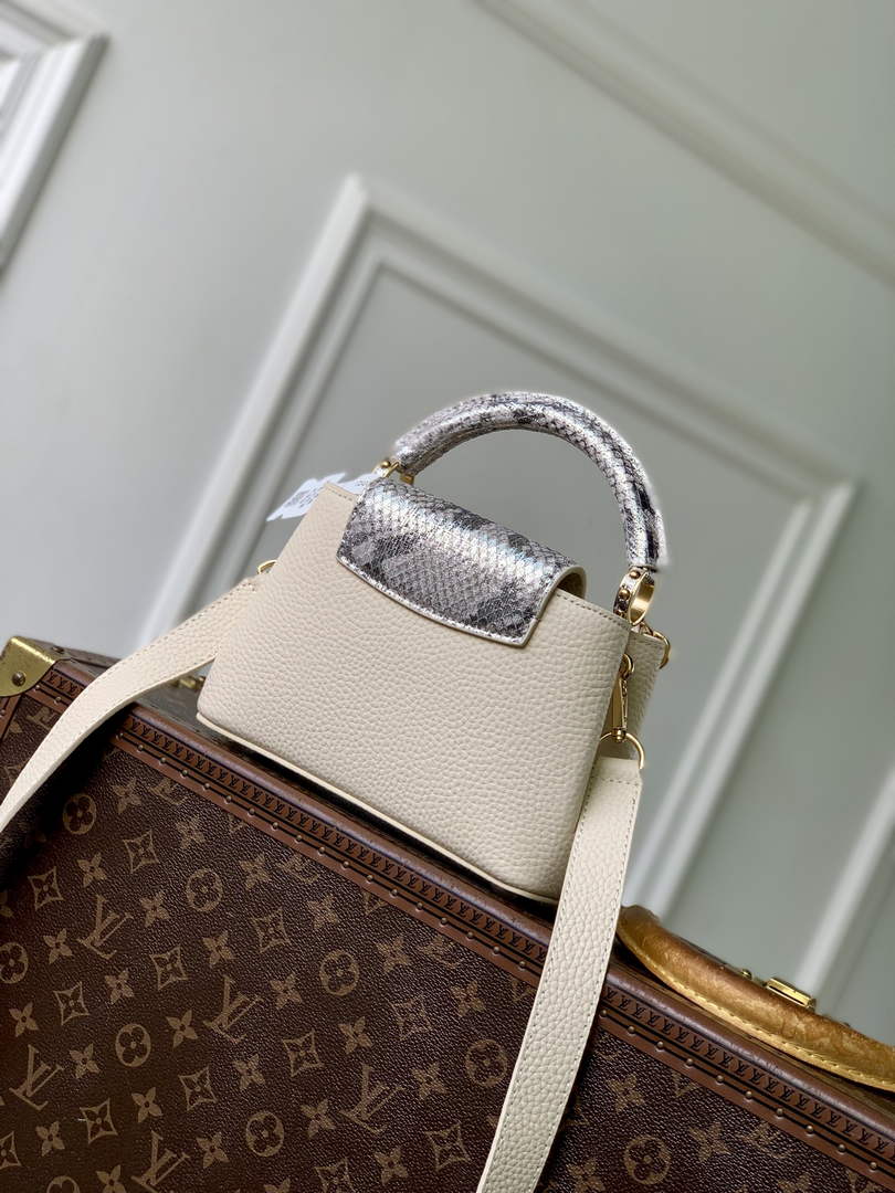 Louis Vuitton Capucines Mini Bag, M24729 In Taurillon Leather