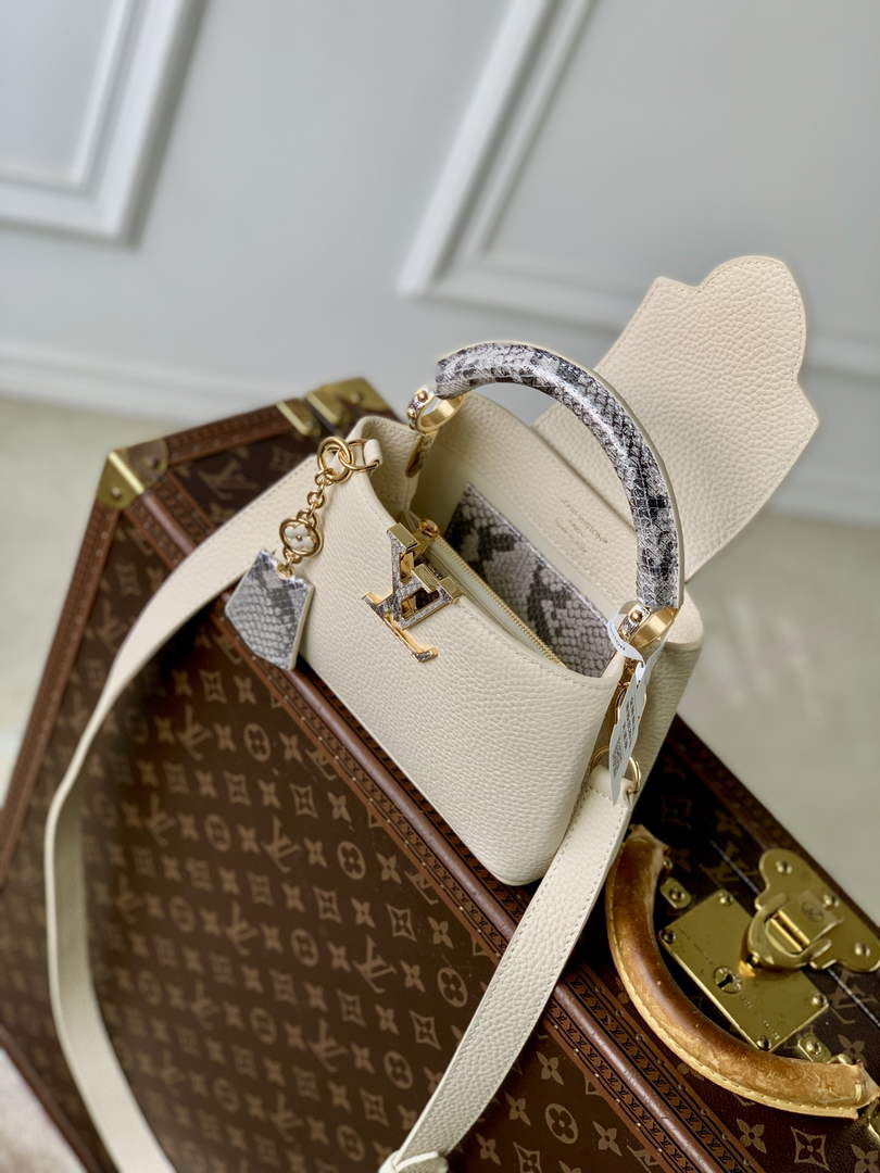 Louis Vuitton Capucines Mini Bag, M24729 In Taurillon Leather