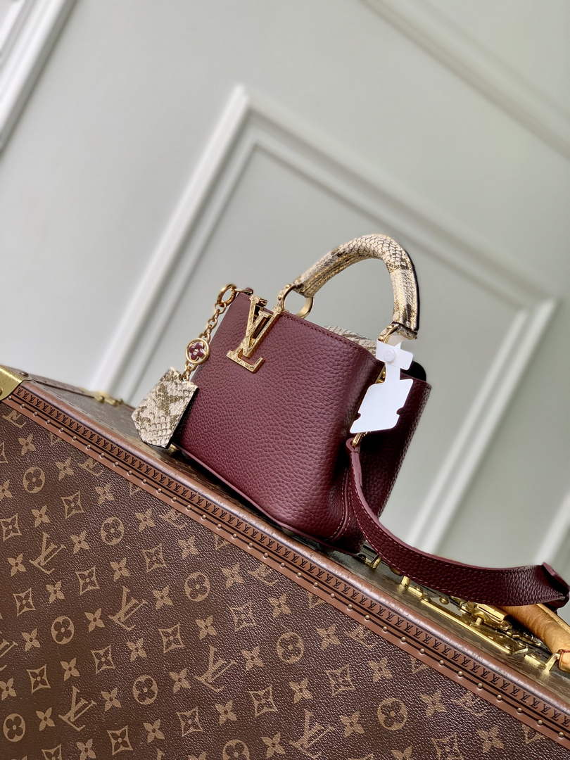 Louis Vuitton Capucines Mini Bag, M24729 In Taurillon Leather