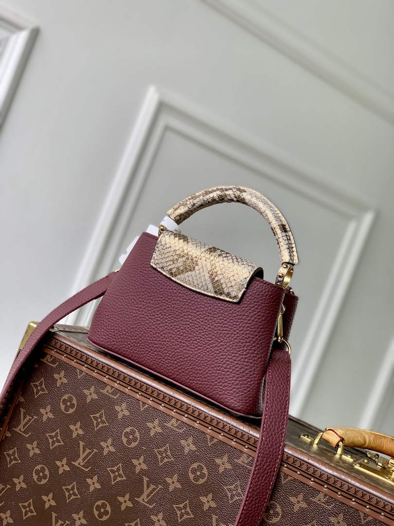 Louis Vuitton Capucines Mini Bag, M24729 In Taurillon Leather