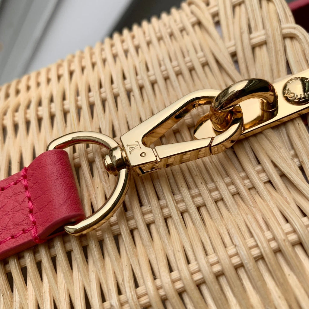 Louis Vuitton Capucines BB Bag, M26025 Plum Rattan and cowhide leather