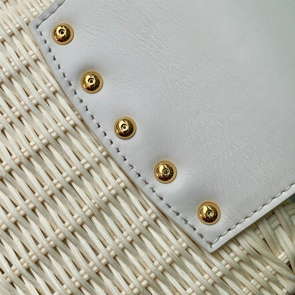 Louis Vuitton Capucines Mini Bag, M26004 White Rattan and cowhide leather