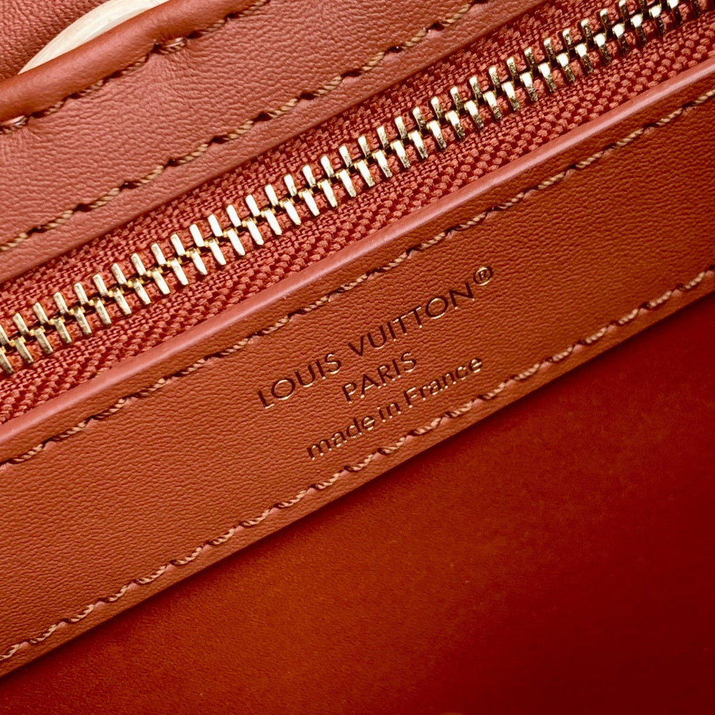 Louis Vuitton Capucines Mini Bag, M14365 Brown Rattan and cowhide leather