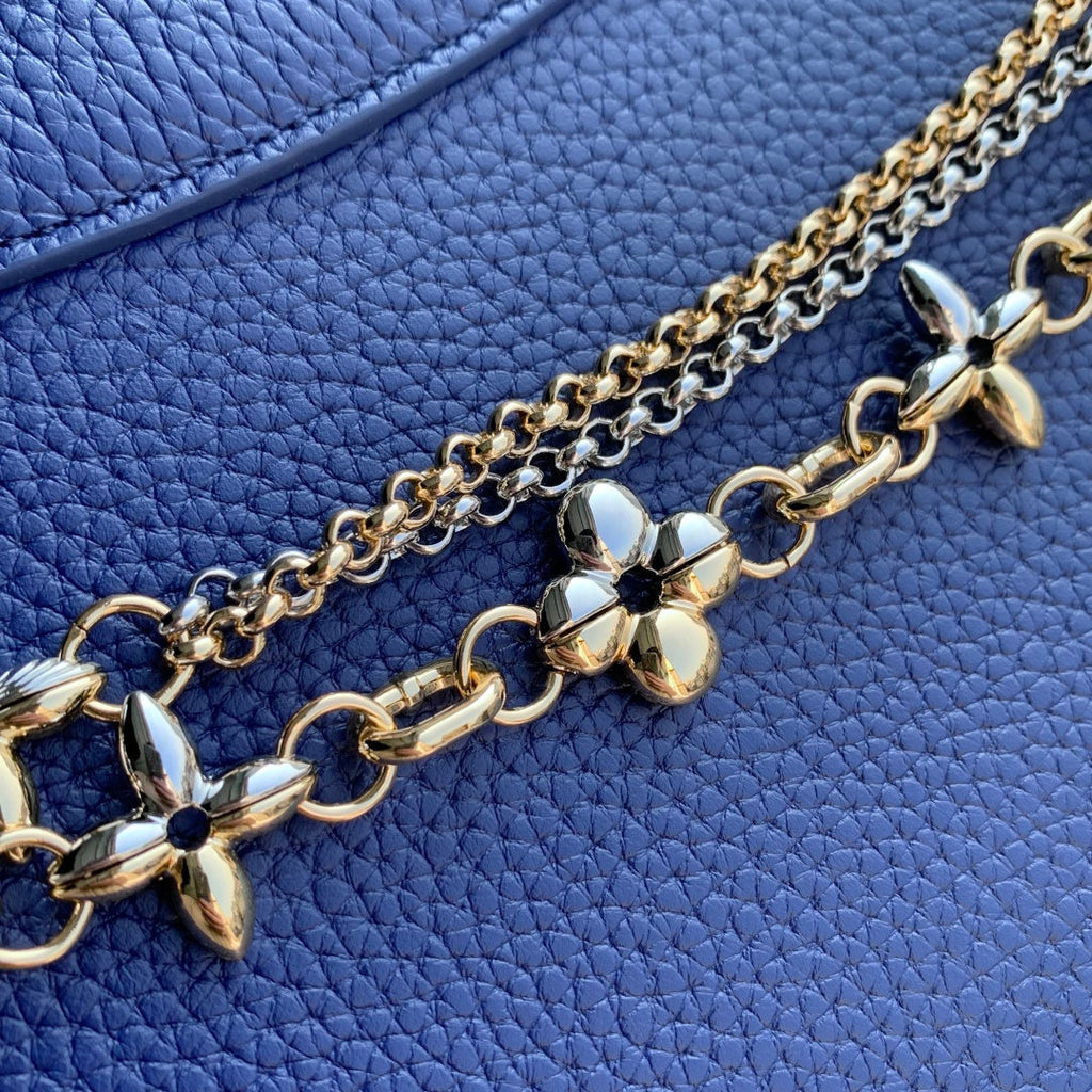 Louis Vuitton Capucines Mini Bag, M26351 In Blue Taurillon Leather