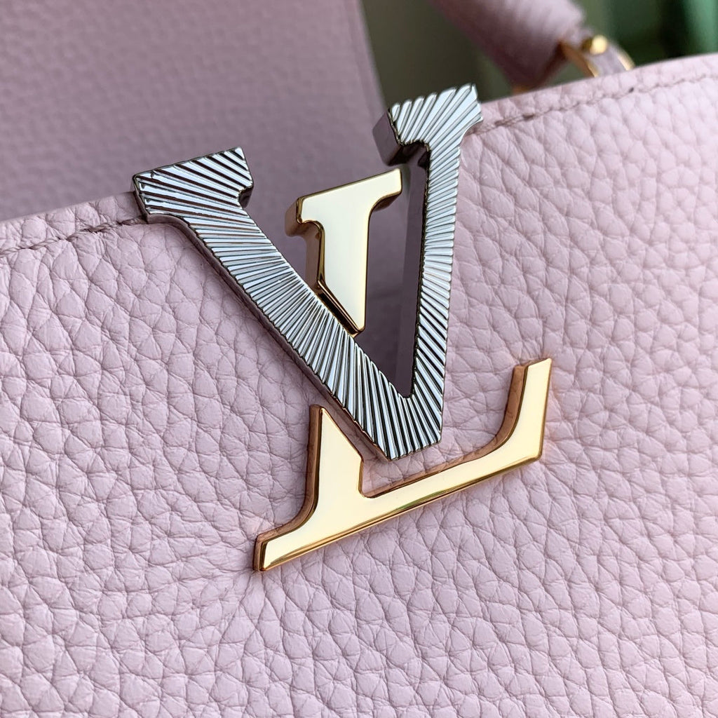 Louis Vuitton Capucines Mini Bag, M26351 In Pink Taurillon Leather