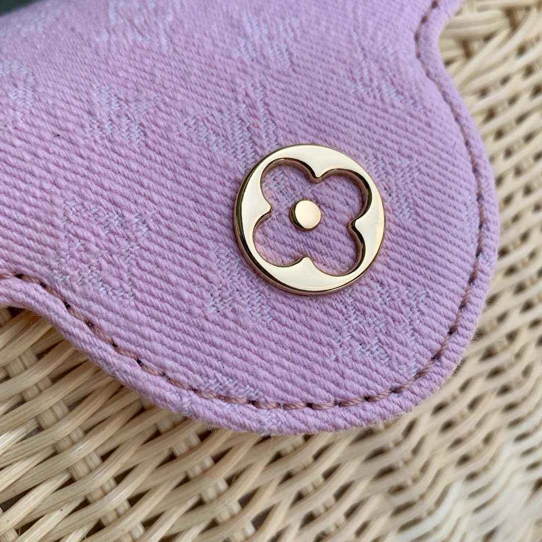 Louis Vuitton Capucines Mini Bag, M28548 Washed Pink Rattan and denim