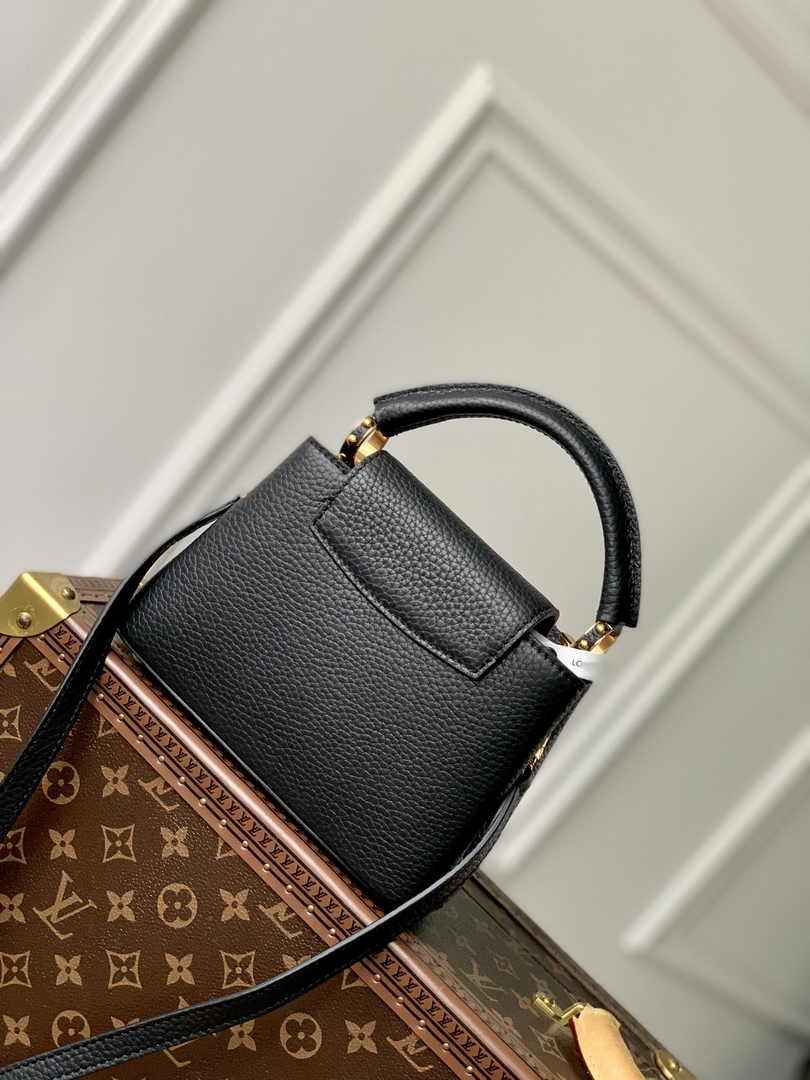 Louis Vuitton Capucines Mini Bag M56669 Black Taurillon leather