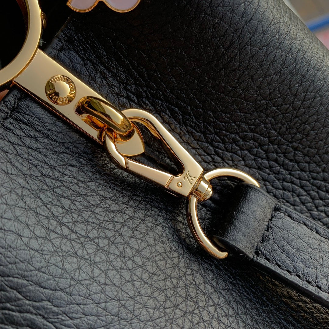 Louis Vuitton Capucines Mini Bag M56669 Black Taurillon leather