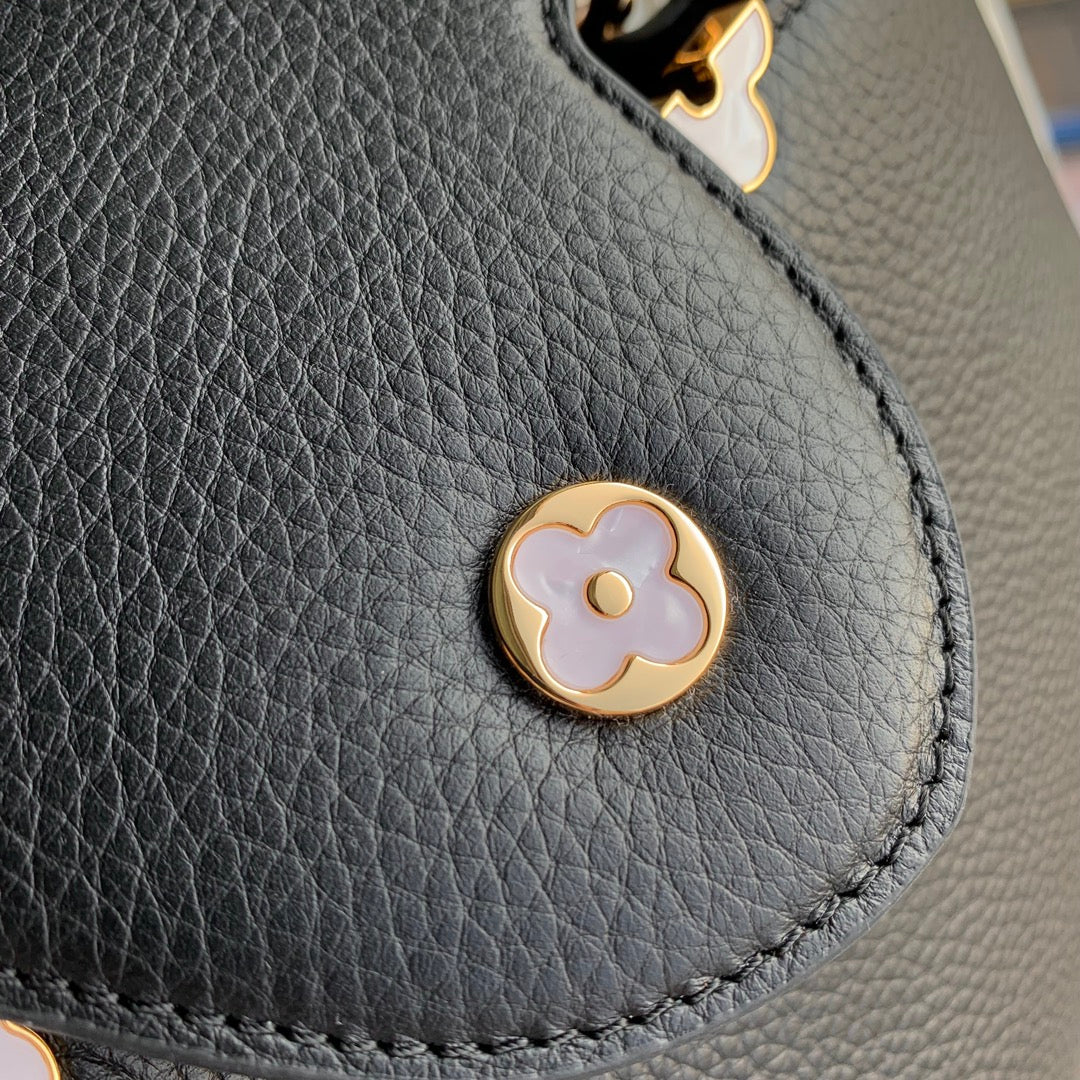 Louis Vuitton Capucines Mini Bag M56669 Black Taurillon leather