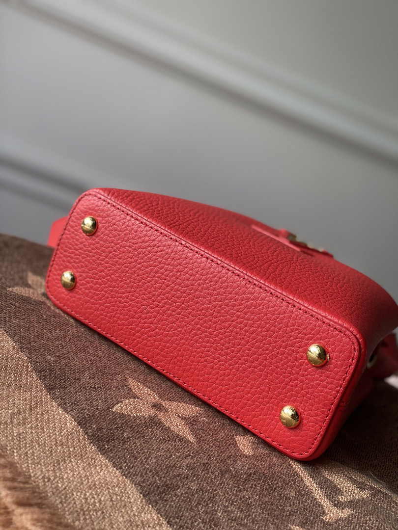Louis Vuitton Capucines Mini Bag M56845 Red Leather
