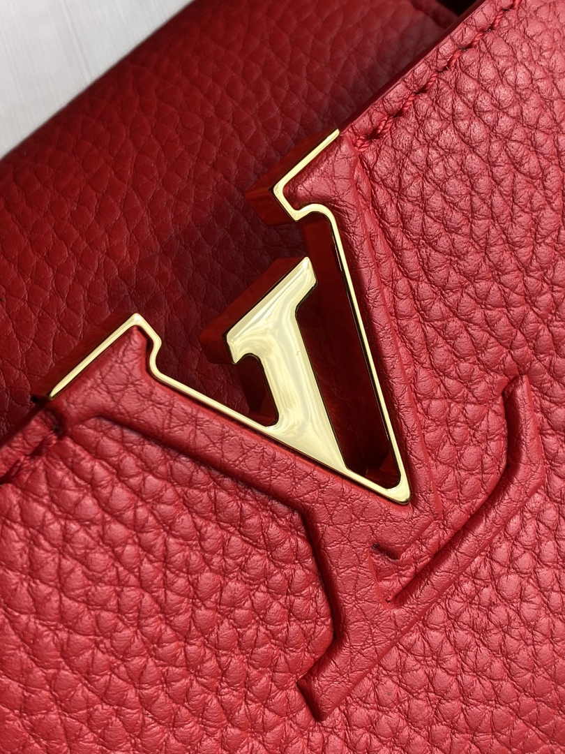 Louis Vuitton Capucines Mini Bag M56845 Red Leather