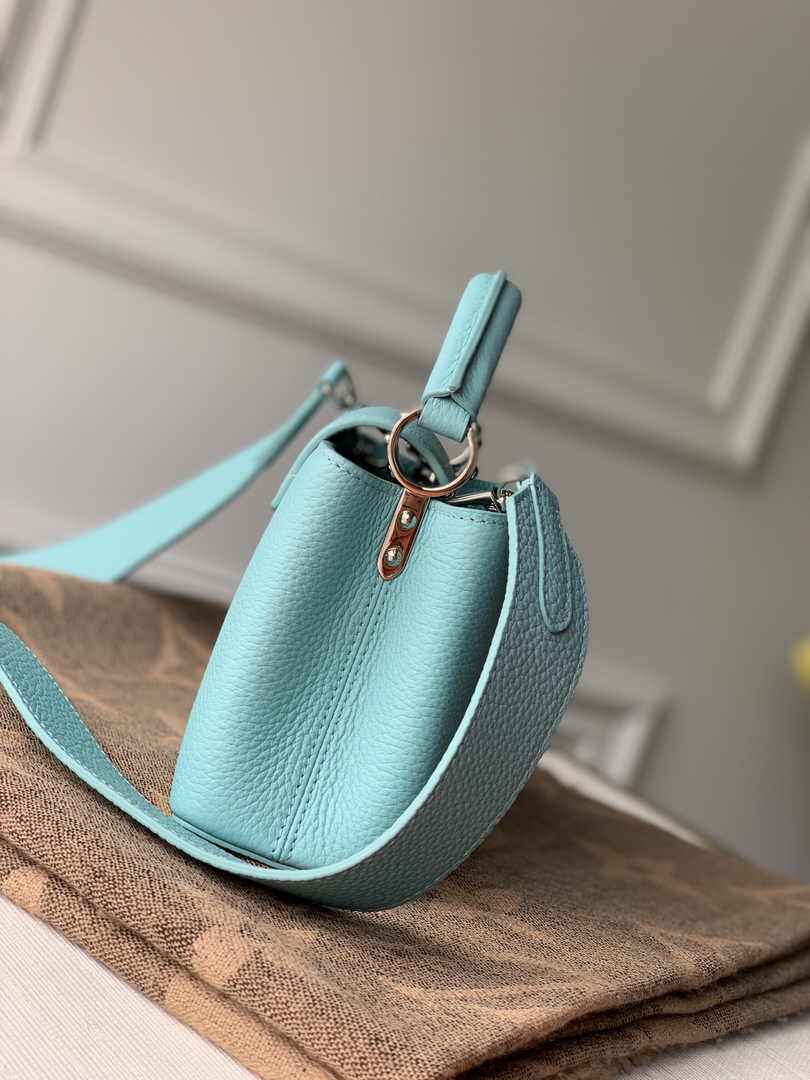 Louis Vuitton Capucines Mini Bag M56071 Blue Leather
