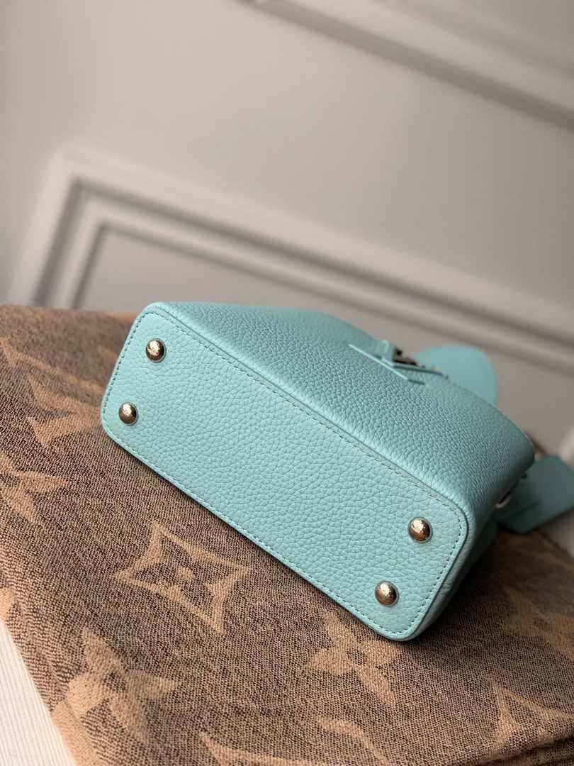 Louis Vuitton Capucines Mini Bag M56071 Blue Leather