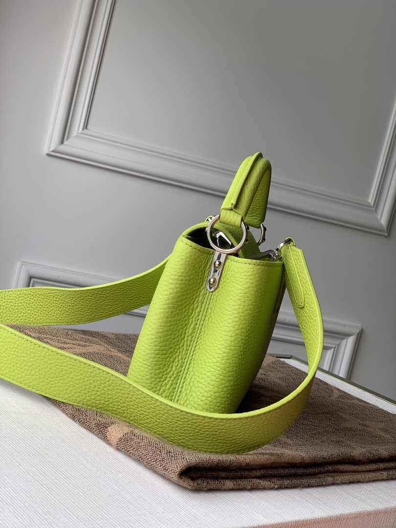 Louis Vuitton Capucines Mini Bag M56071 Light Green Leather