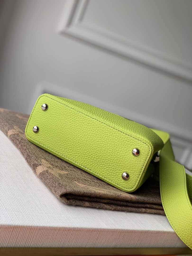 Louis Vuitton Capucines Mini Bag M56071 Light Green Leather