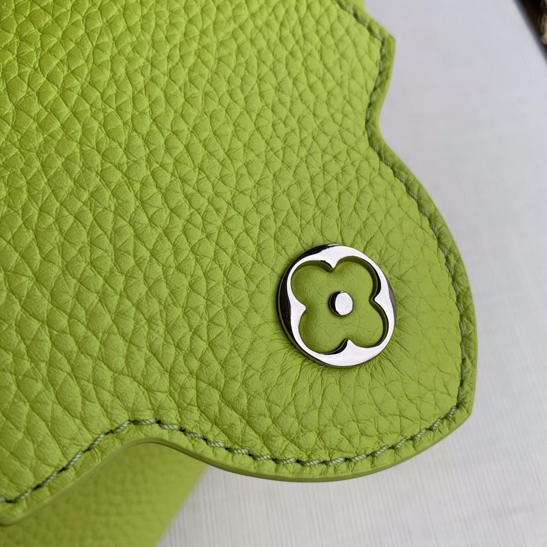 Louis Vuitton Capucines Mini Bag M56071 Light Green Leather