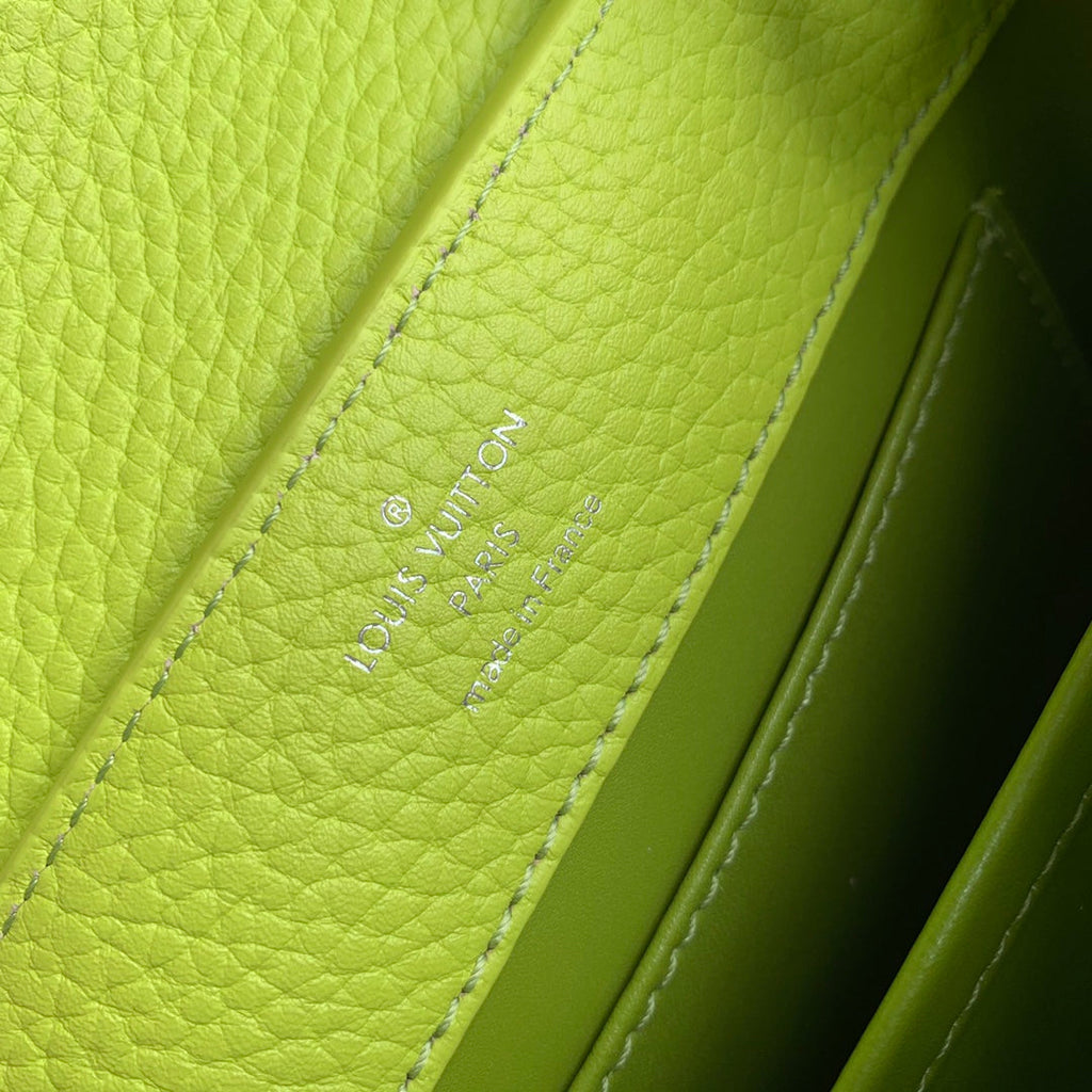 Louis Vuitton Capucines Mini Bag M56071 Light Green Leather