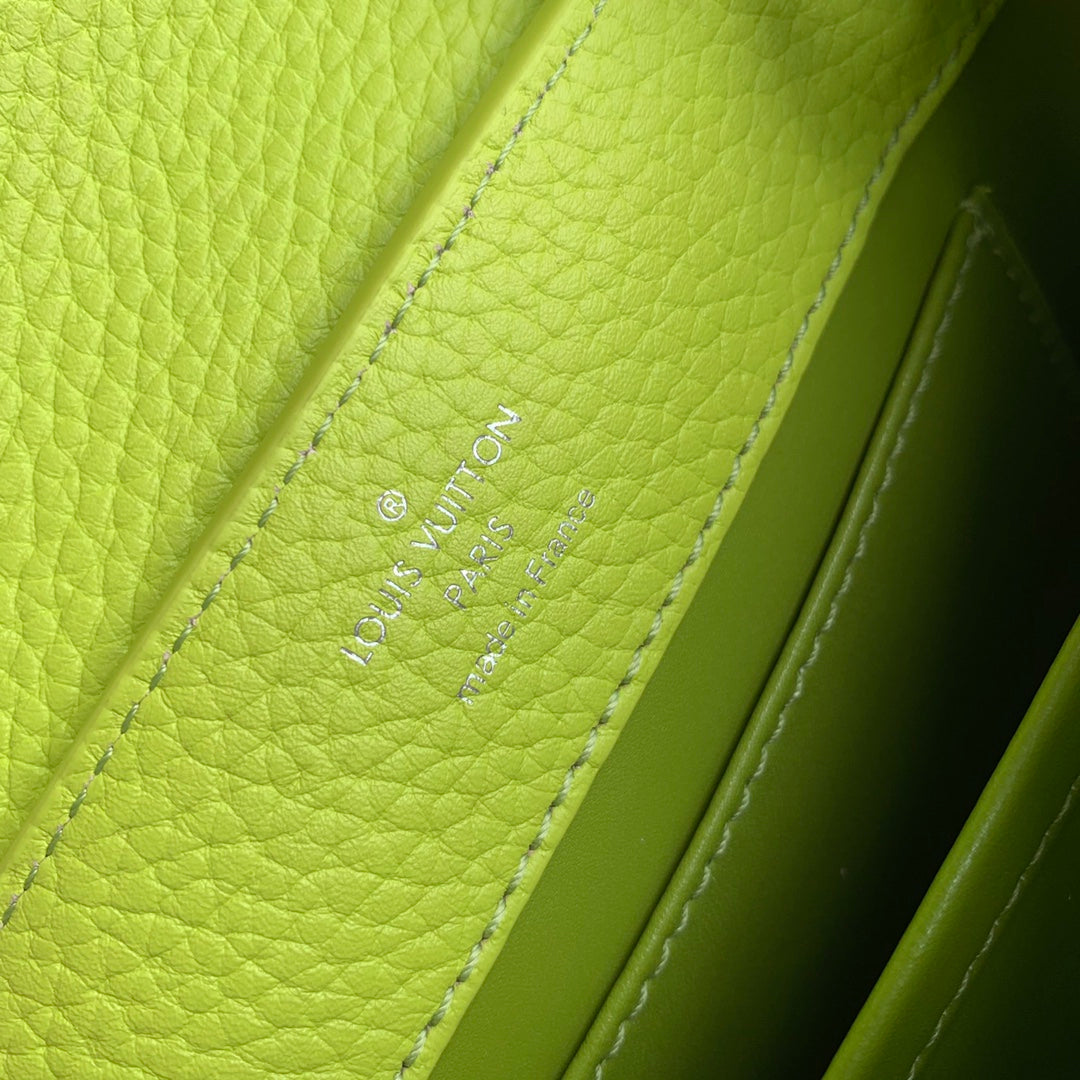 Louis Vuitton Capucines Mini Bag M56071 Light Green Leather
