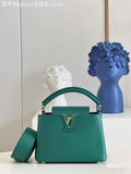 Louis Vuitton Capucines Mini Bag M56071 Green Leather