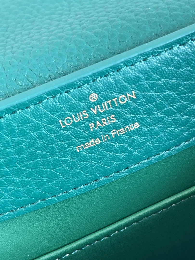 Louis Vuitton Capucines Mini Bag M56071 Green Leather