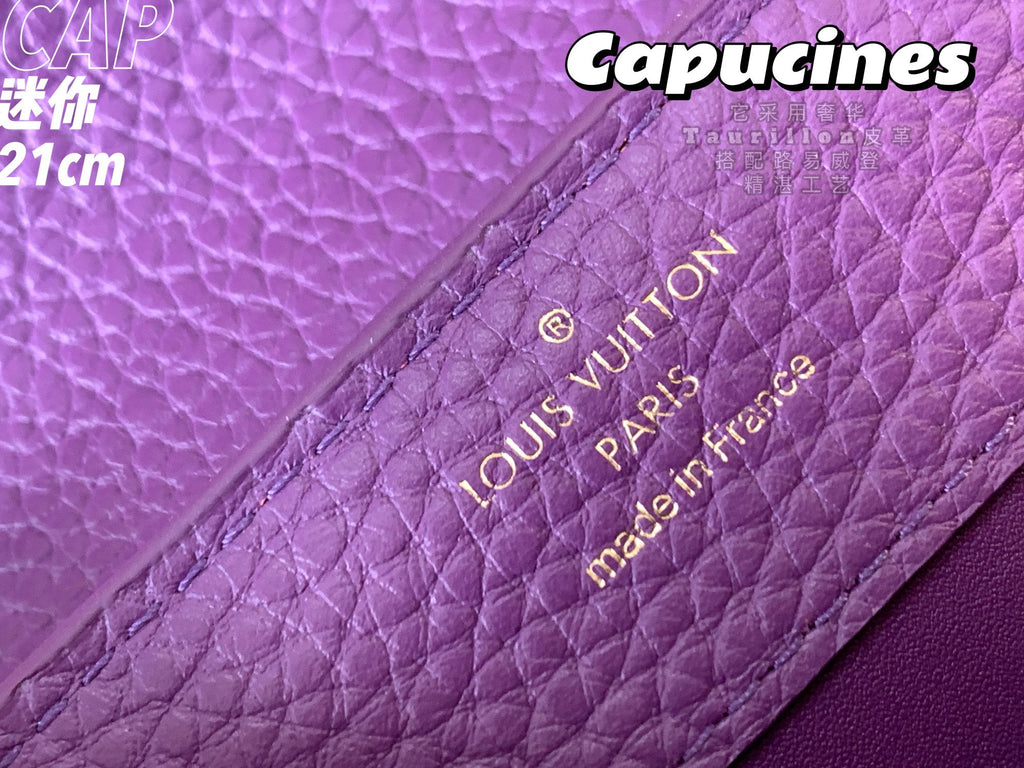 Louis Vuitton Capucines Mini Bag M56071 Purper Leather