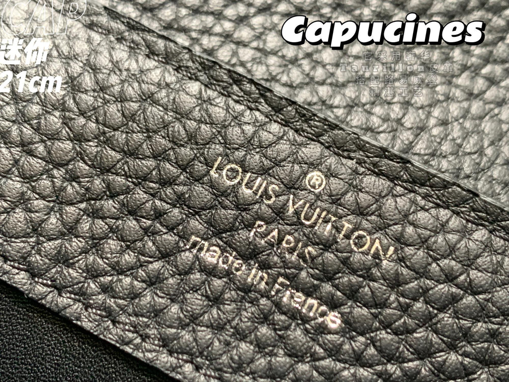 Louis Vuitton Capucines Mini Bag M56071 Black Leather Silver