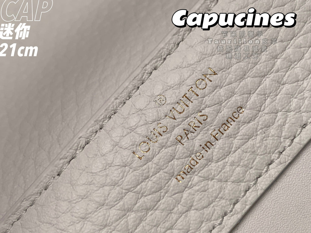 Louis Vuitton Capucines Mini Bag M56071 White Leather