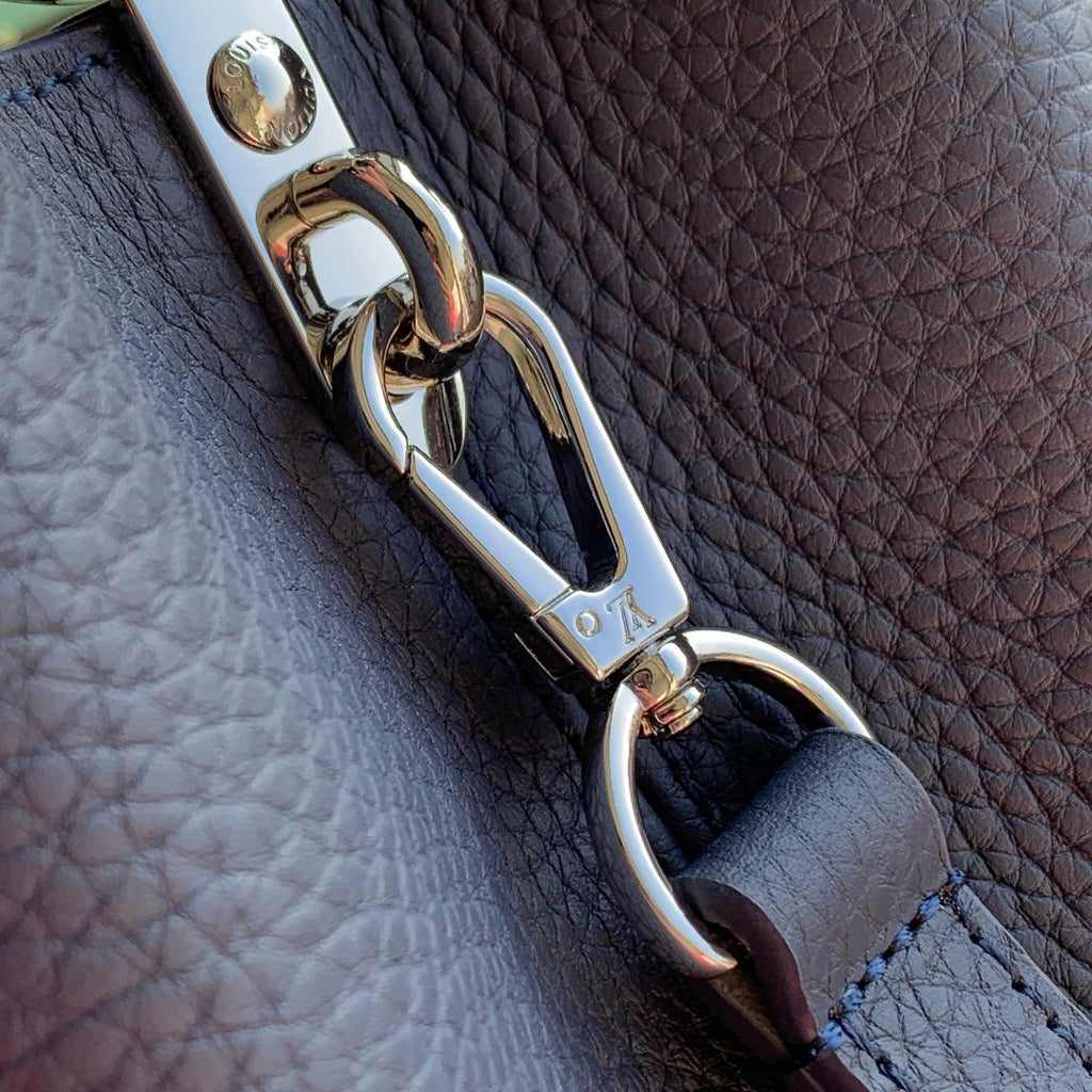 Louis Vuitton Capucines MM Bag, M12952 In Navy Taurillon Leather