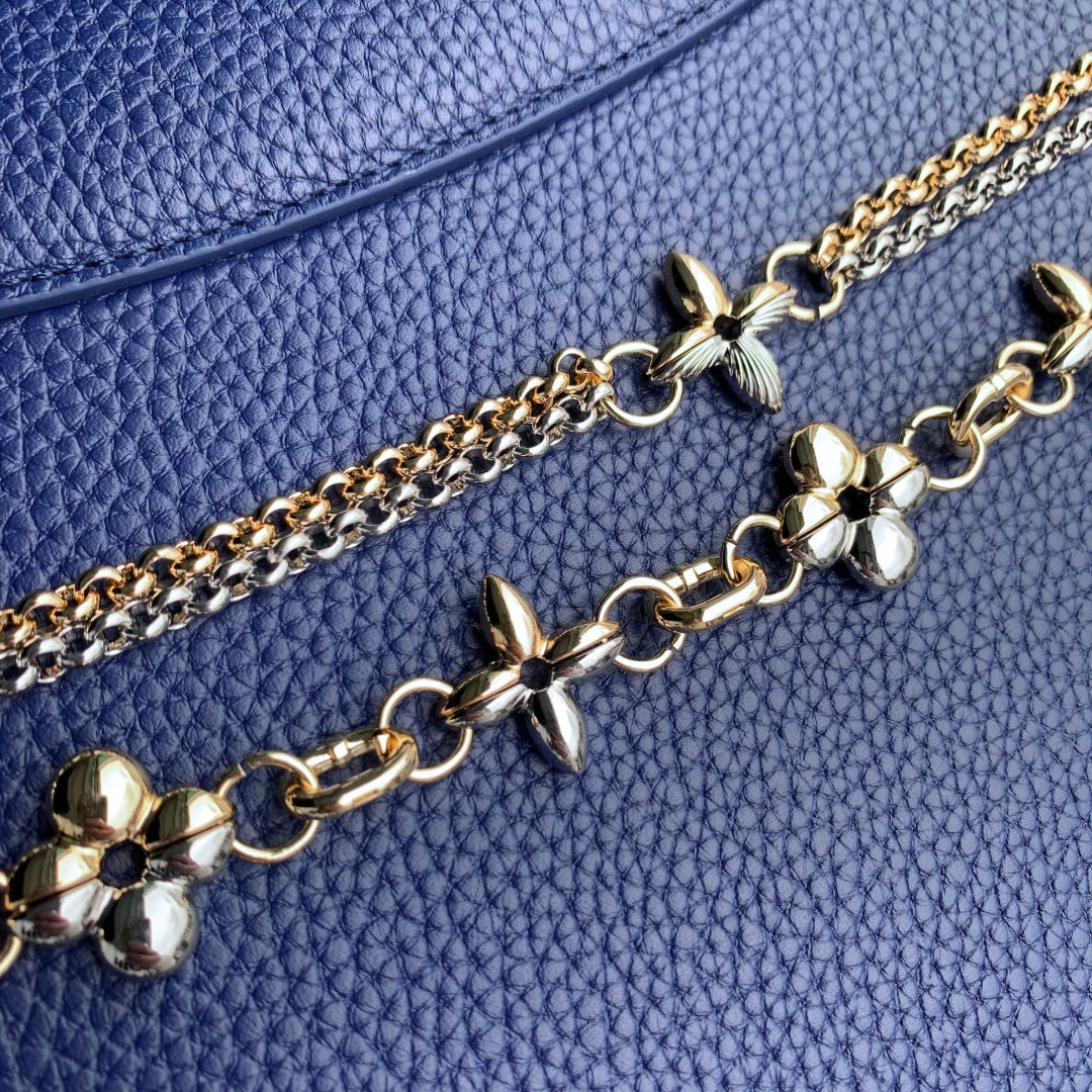 Louis Vuitton Capucines MM Bag, M27035 In Navy Taurillon Leather