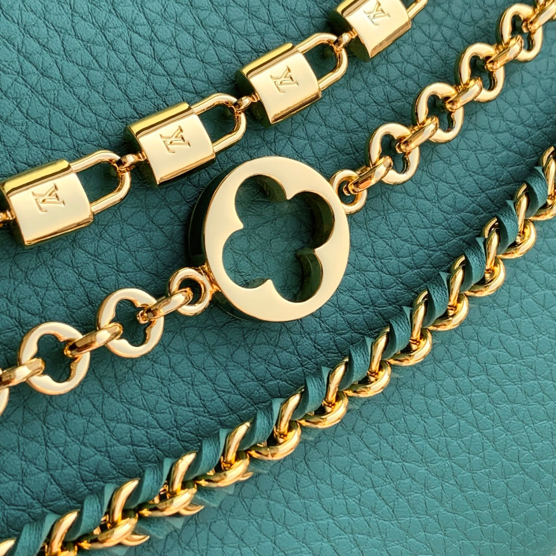Louis Vuitton Capucines MM Bag, M27035 In Green Taurillon Leather