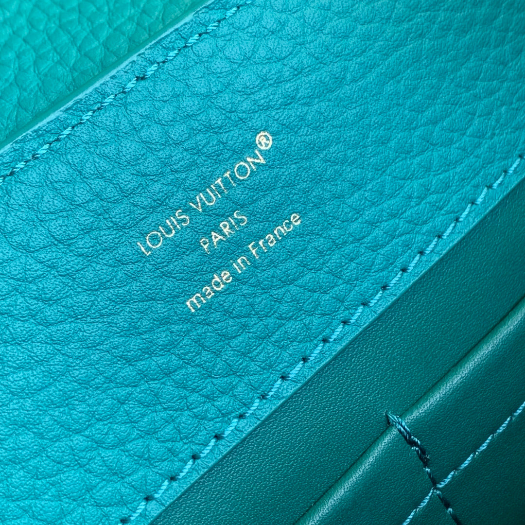 Louis Vuitton Capucines MM Bag, M27035 In Green Taurillon Leather