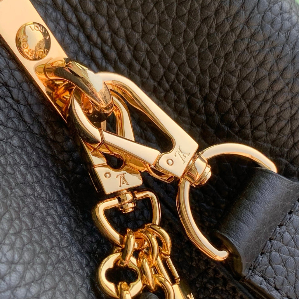 Louis Vuitton Capucines MM Bag, M27035 In Black Taurillon Leather