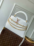 Louis Vuitton Capucines MM Bag, M27035 In Beige Taurillon Leather