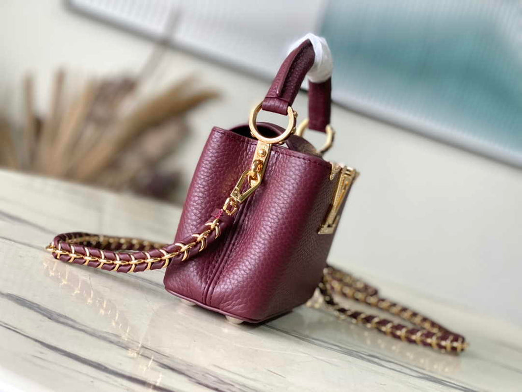 Louis Vuitton Capucines Nano M24583 Wine Red Taurillon leather