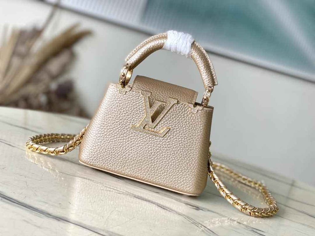 Louis Vuitton Capucines Nano M24583 Gold Taurillon leather