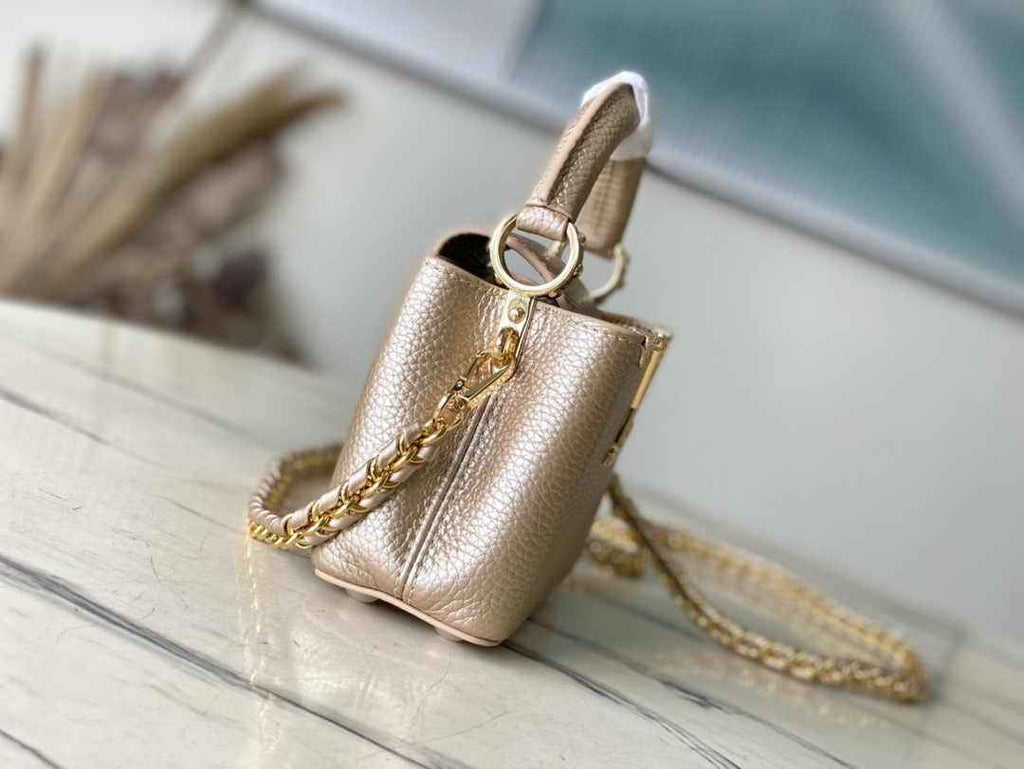 Louis Vuitton Capucines Nano M24583 Gold Taurillon leather