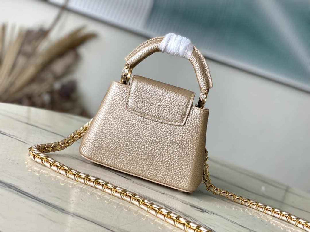 Louis Vuitton Capucines Nano M24583 Gold Taurillon leather