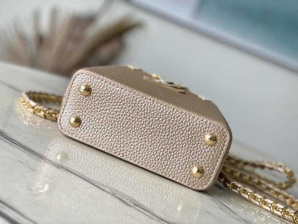 Louis Vuitton Capucines Nano M24583 Gold Taurillon leather