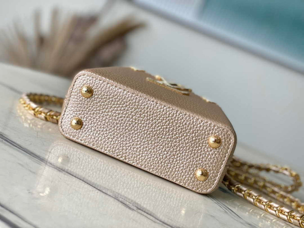 Louis Vuitton Capucines Nano M24583 Gold Taurillon leather