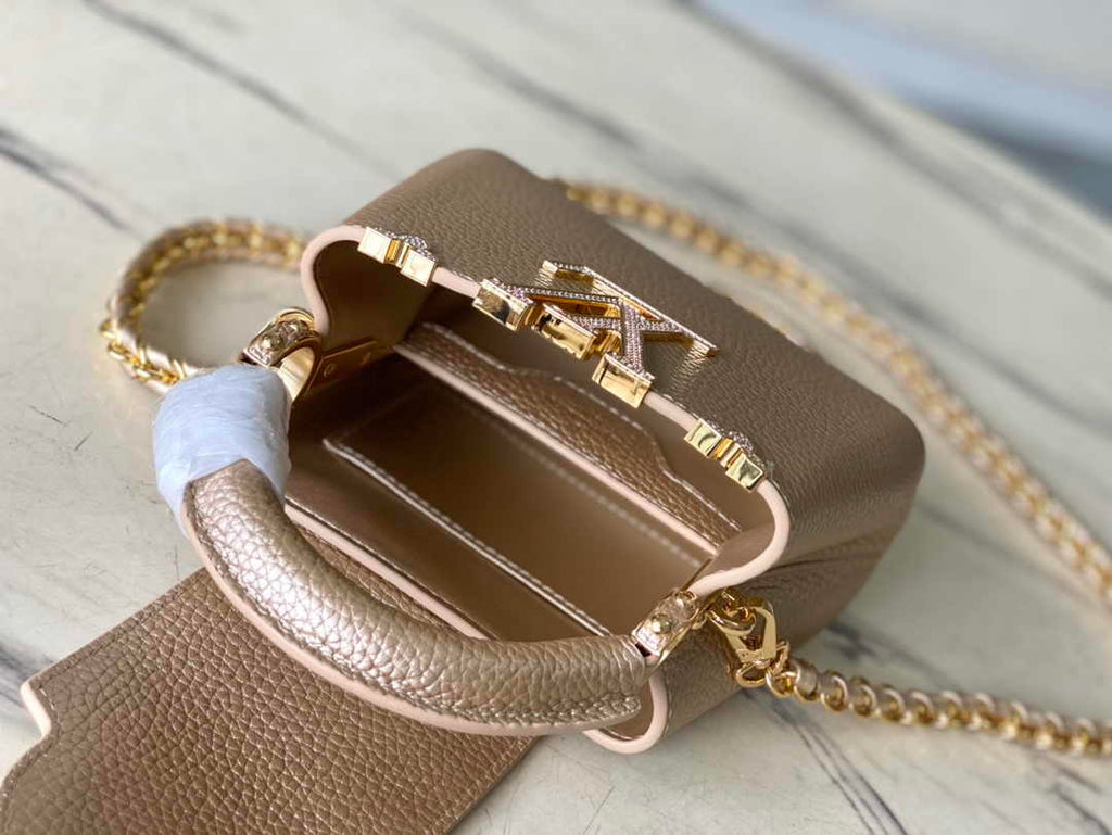 Louis Vuitton Capucines Nano M24583 Gold Taurillon leather