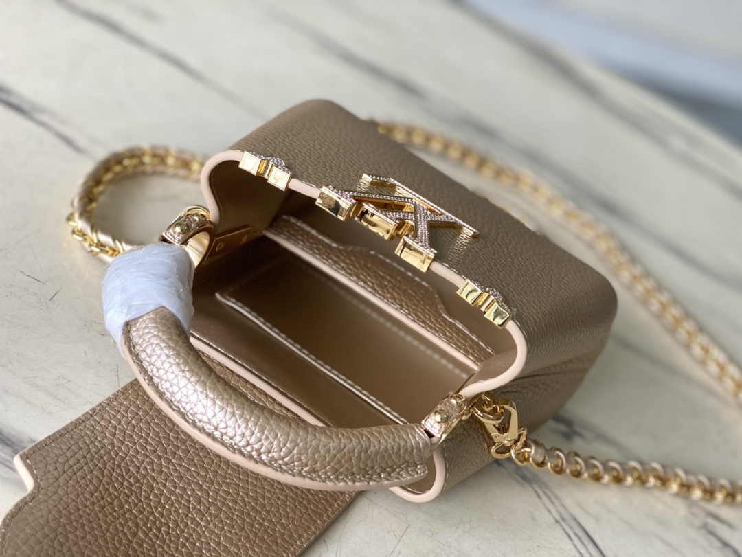Louis Vuitton Capucines Nano M24583 Gold Taurillon leather