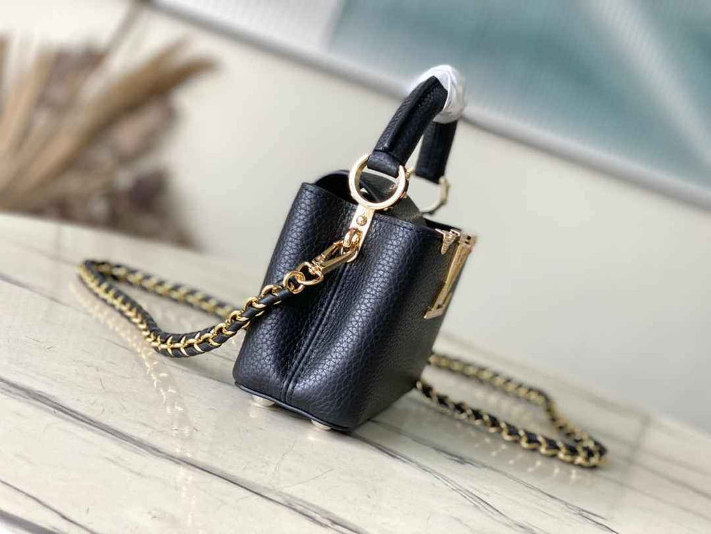 Louis Vuitton Capucines Nano M24583 Black Taurillon leather