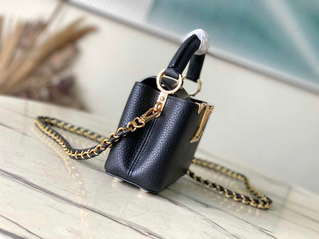 Louis Vuitton Capucines Nano M24583 Black Taurillon leather